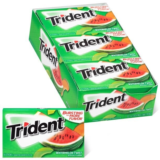 Trident Watermelon Twist Gum 12 Units ZoomX International trident-watermelon-twist-gum-12-units-zoomx-international