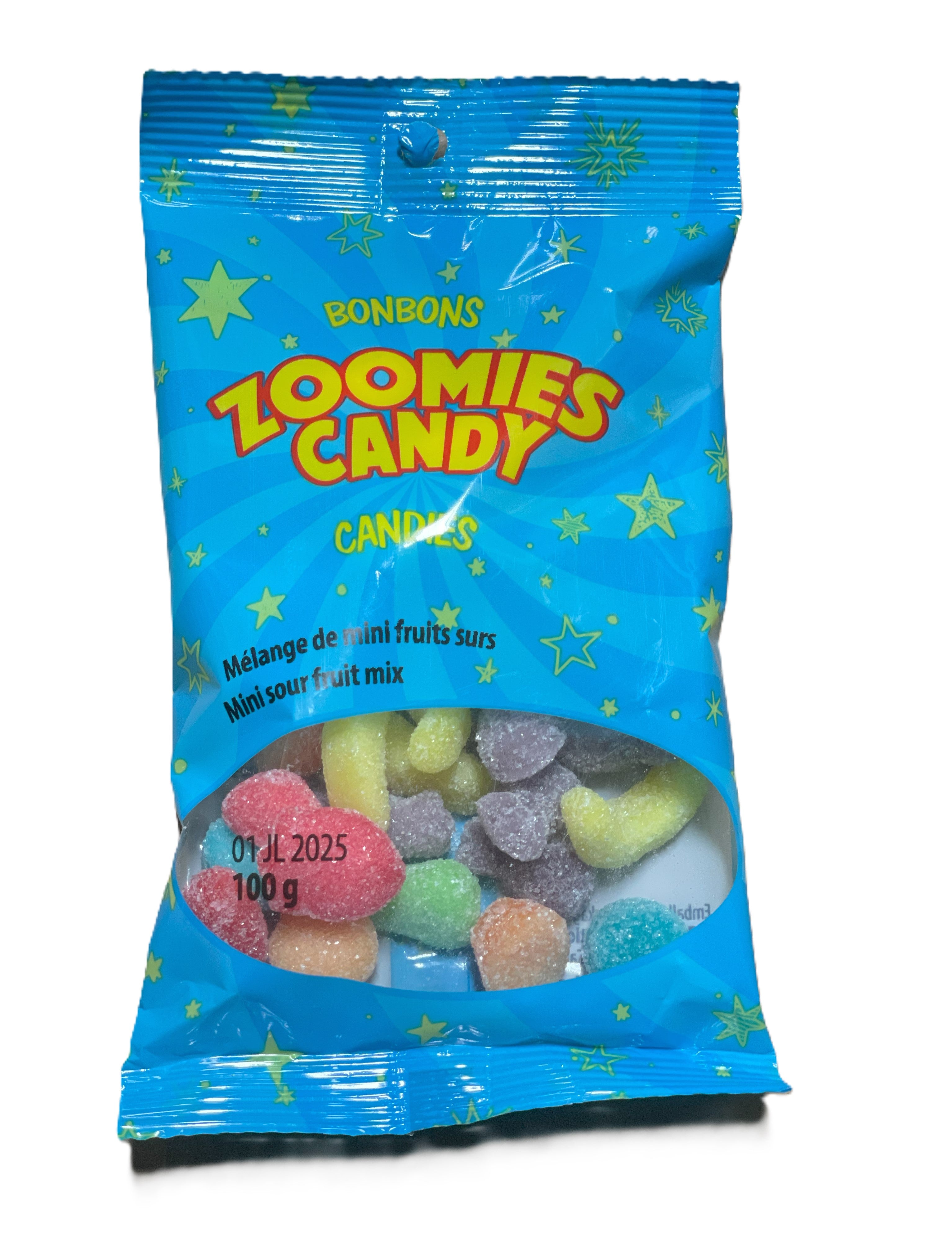 Zoomies Candy Mini Sour Fruit Mix / MelangeDe Mini Fruits Surs 100g ...