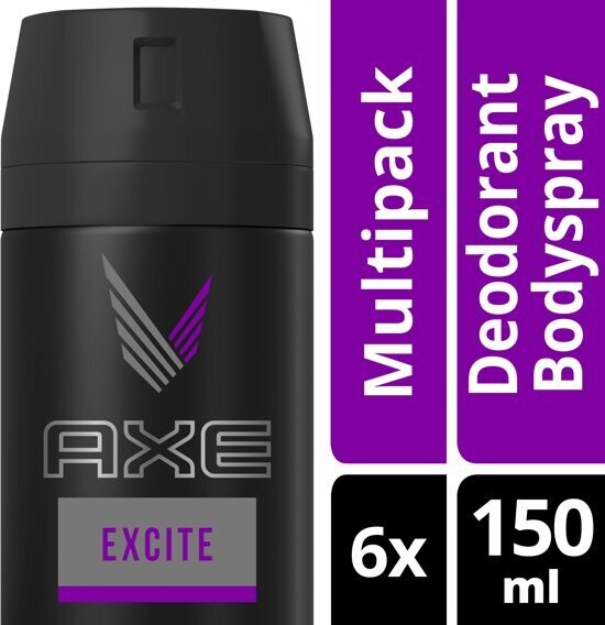 DEODORANT AXE Aerosol EXCITE 150ml 6 in Box ZoomX International